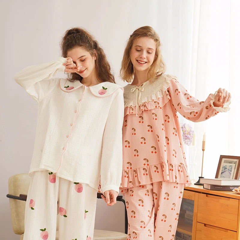 Китайский поставщик, женские корейские хлопковые удобные и повседневные пижамы