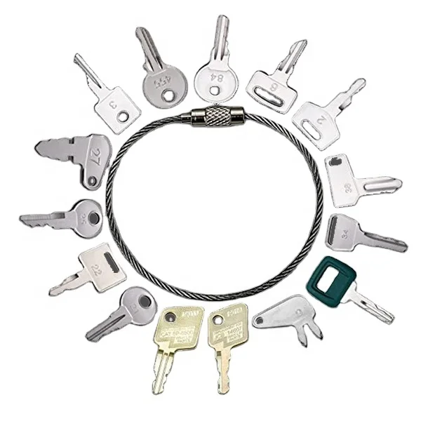 Key Set JCB 3cx Backhoe 2 Wheel Heavy Equipment Ignition Machine Key (701/45501) and  5P8500 for Caterpillar(CAT) Skidsteers