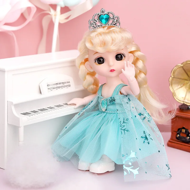 16 см милый Рождественский подарок винил подвижные 13 суставов одеваются мини BJD куклы
