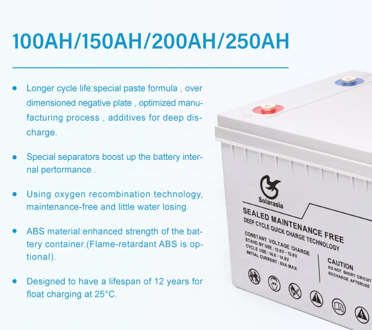 Factory Price Deep Cycle Gel Solar Battery 12V 100Ah 200Ah Lead Acid Energy Storage Batteries for Solar Storage
