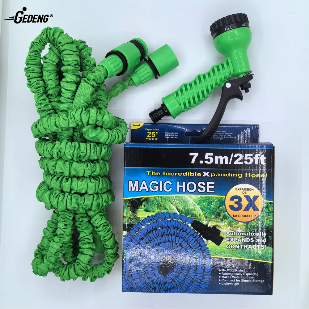 GEDENG 2024 Hot selling  Spray Gun Expandable Magic Hose Pipe Reel Garden