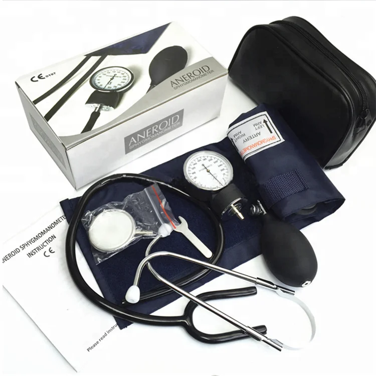 Lightweight  Manual Stethoscope Aneroid Sphygmomanometer with Stethoscope Cardiology Diagnosis