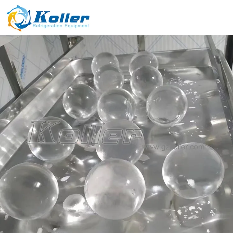 Koller Automatic Transparent Ice Block Machine 1000kg Clear Round Ice Machine Pure Sphere Ice Ball Maker