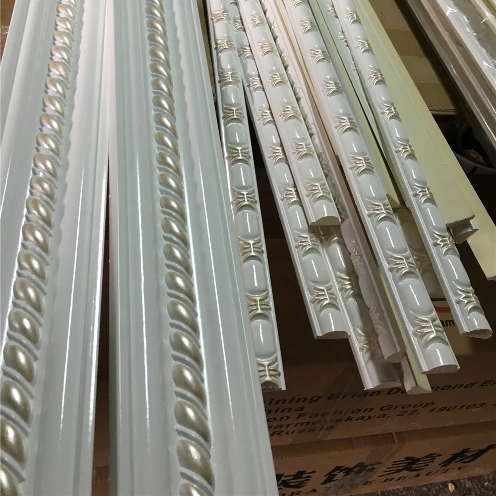 carved white flat PU door casing style for banquet hall