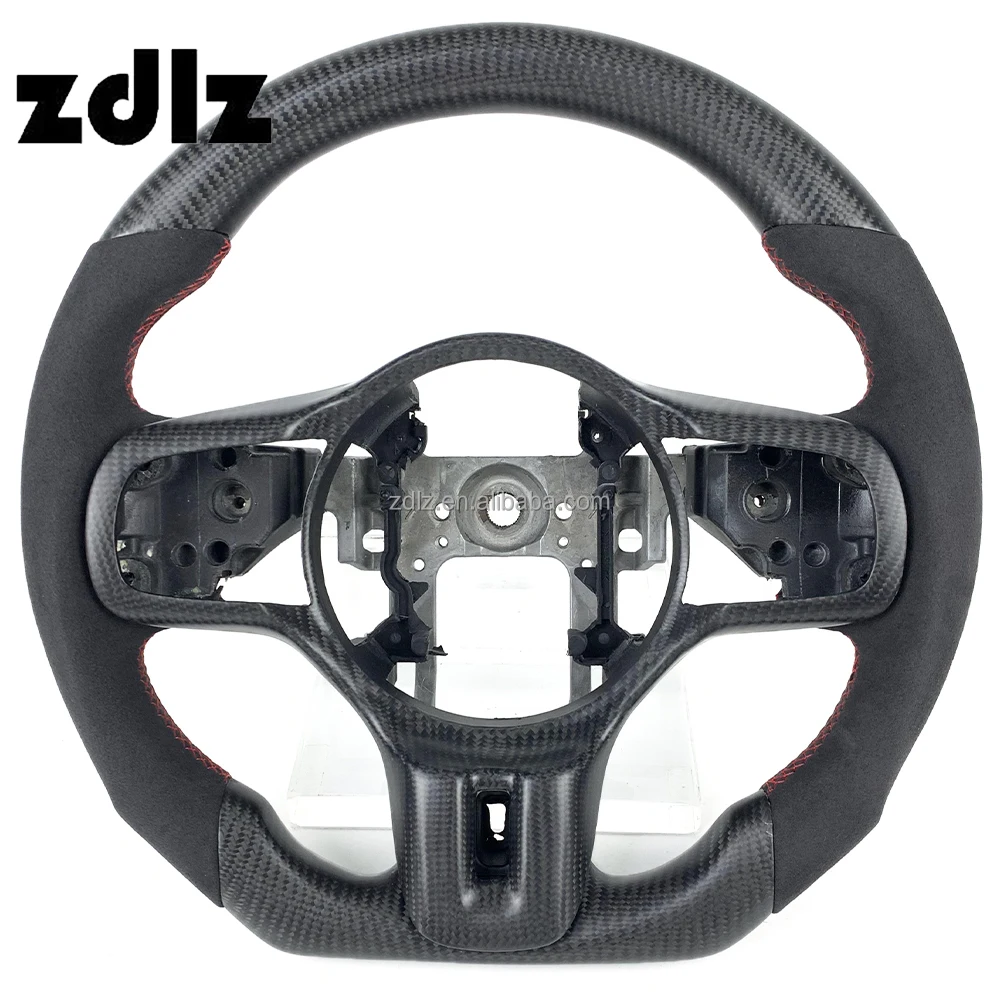 Кожаное матовое рулевое колесо из углеродного волокна для Mitsubishi EVO X 10 2007-2010 Автомобильное на заказ