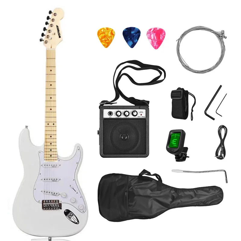 Electric Guitar Single Swing ST Series Set Professional Grade Adult Beginner Starter Electric Guitar Set