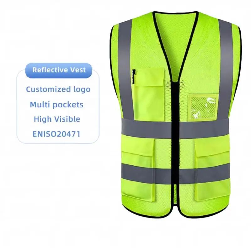 Complex Style High Visible Reflective Safety Vest for Construction Traffic Outside Work Riding