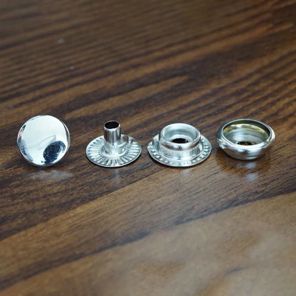 10mm Silver Color Rivet Fasteners Brass Snap Button for Leather