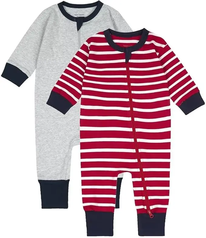 BKD Customized French Terry Baby Romper Thick Cotton Toddler Jumpsuit Double Way Zipper Infant Playsuit Set Daily Baby Rompers