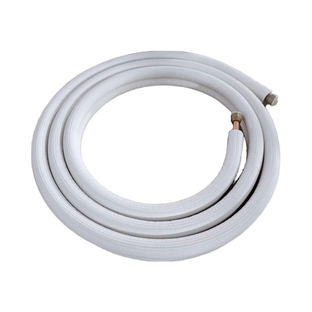 Изолированная медная трубка кондиционера HVAC сплит-катушка 1/4 3/8 предварительно изолированная труба