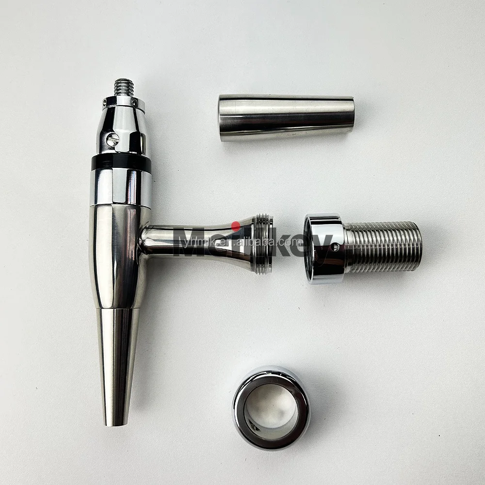 304 Stainless Steel Chrome Brass Stout Tap  Durable Beer Faucet for Homebrewing