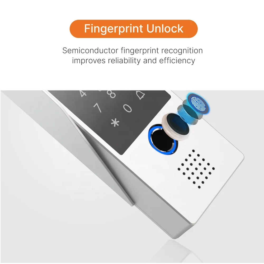 Hot sale video door phone 1080p video doorbell camera wireless  intercom video doorbell wireless with  fingerprint unlock