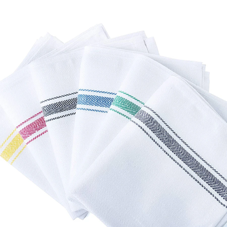 Custom Print 100% Cotton Dish Towel Tea Towel White Plain Tea Towels Organic