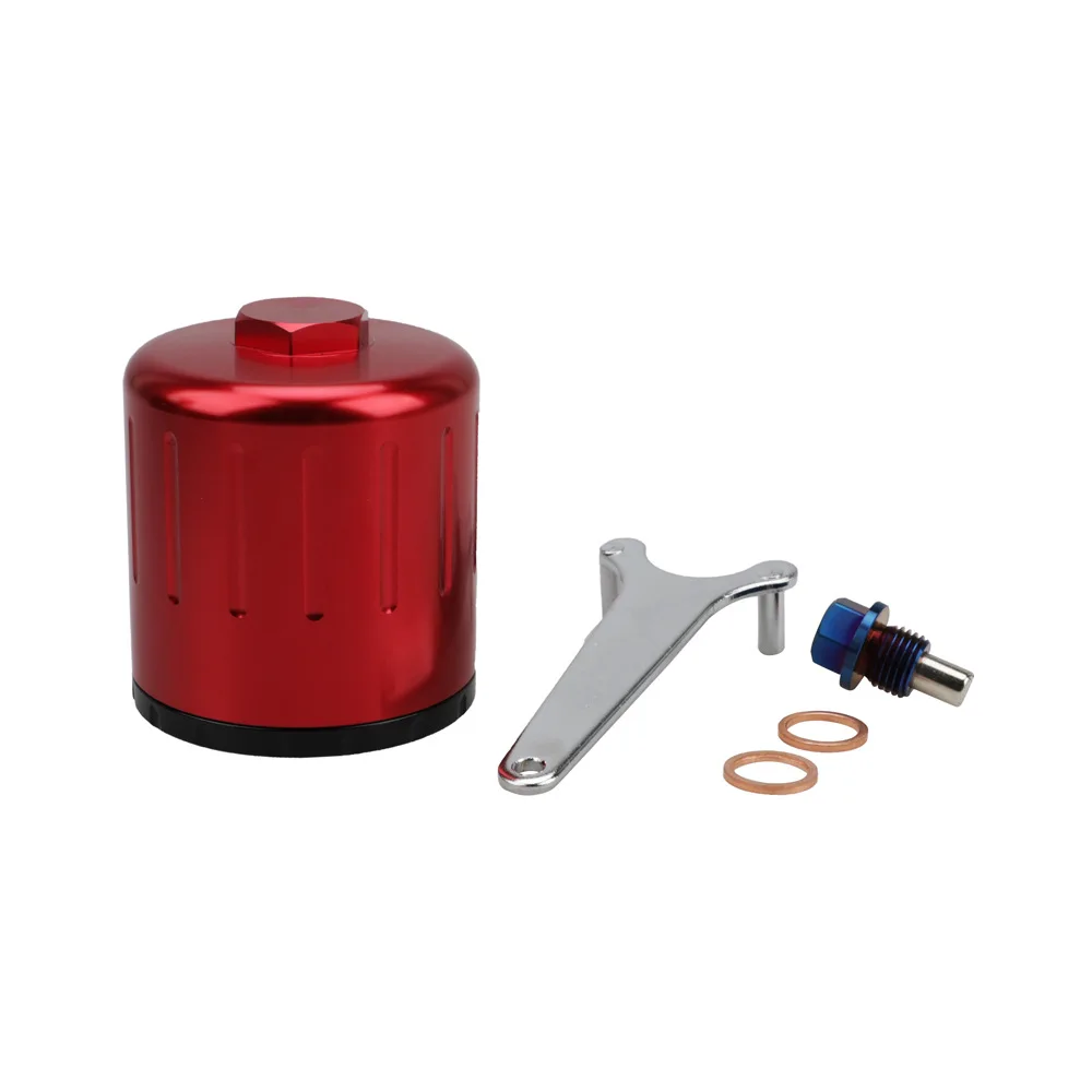 Engine Car Oil Filter With Titanium Alloy Magnetic Oil Release Plug Metal Mesh Filter Belt Auto Modification For Honda Audi