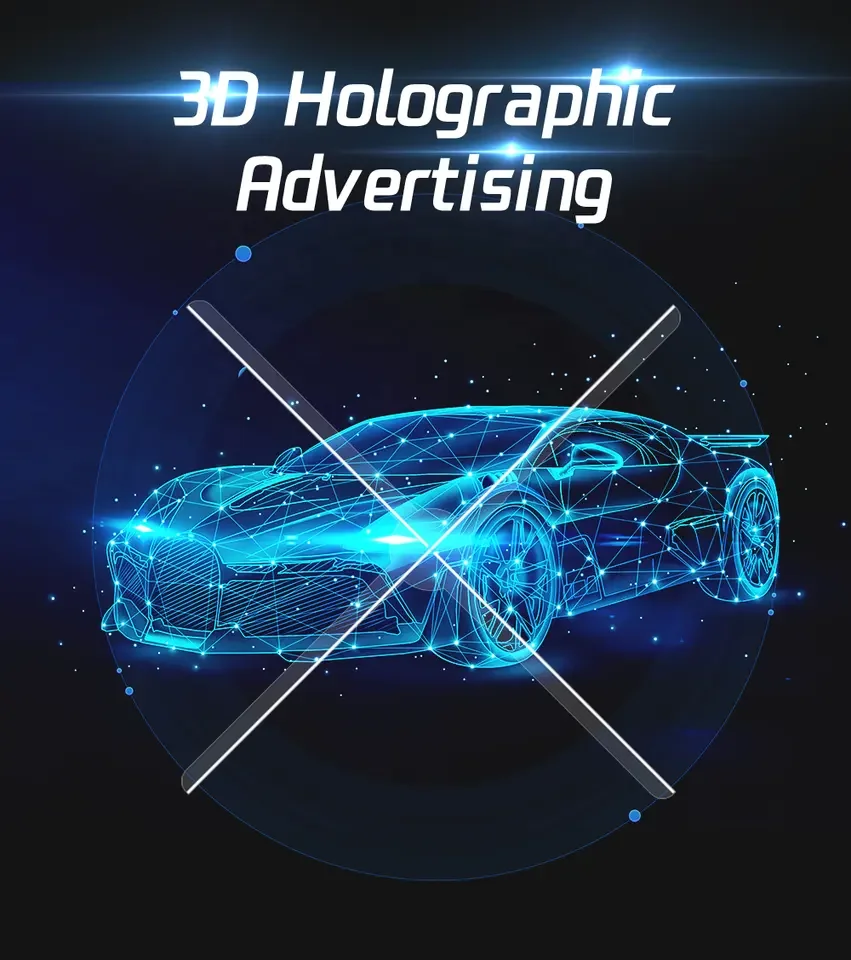 Водонепроницаемый 3D-голографический вентилятор с высоким разрешением, 80 см