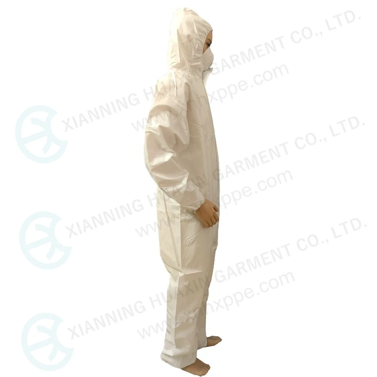 Disposable Safety Suit for Food Industry Type 5/6 Disposable Microporous Coverall