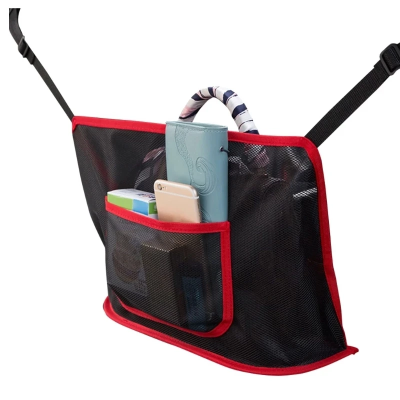 Car Net Pocket Handbag Holder Phone Keys Holder Auto Interior Accessories Space-Saving Car Organizer Seat Gap mesh Storage