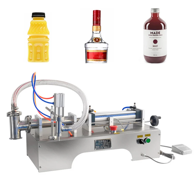 Liquid Filling Machine Semi-automatic Bottle Filling Machine Horizontal Pneumatic Single/double Head Filling Machine