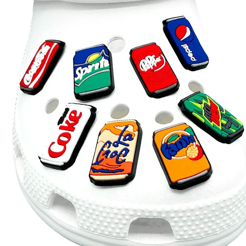 soft pvc croc charm rubber soda drink croc charms energy drink water liquor