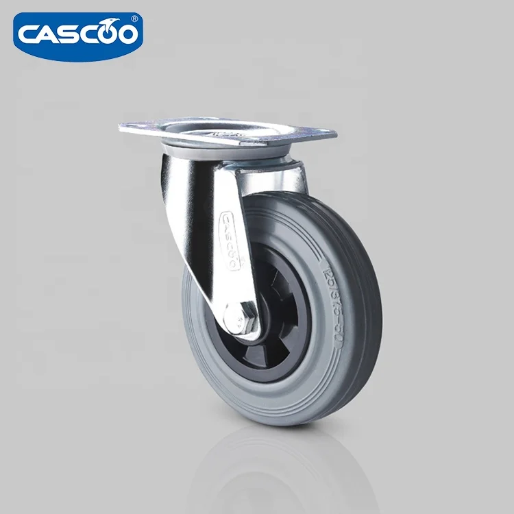 CASCOO 125/37.5 50 черная твердая резиновая тележка для гипсокартона колесо с пробкой мусорных баков