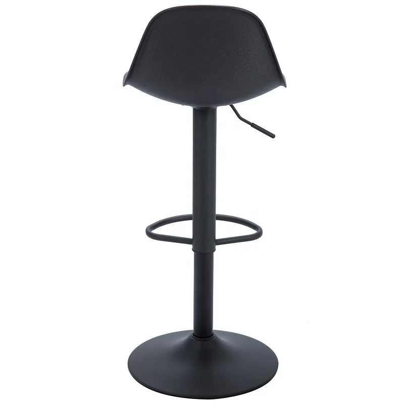 Inspired Padded Bar Stool Chair  Bar Stools Black Soft Leatherette PU Seat Adjustable Gas Lift Frame