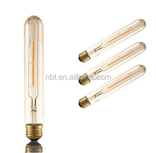 T10 T185 T225 T300 3W 4W 6W 8W 125mm 185mm 225mm 300mm E27 T30 E26 Dimmable Amber edison Antique Tube Light Bulb