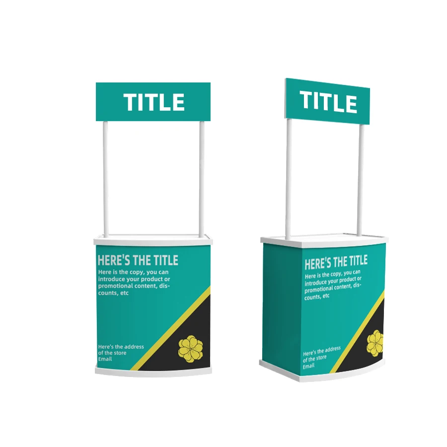 PVC promotional counter table for sales marketing Promotion Table Exhibition makeup display stand for expo retail counter