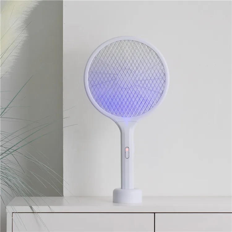 Wholesaler 2 in 1 mosquito racket  insect killer lamp electric fly swatter for home living room