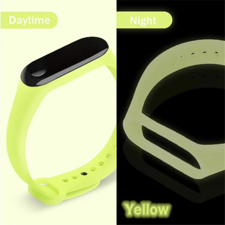 
Luminous Mi band 3 4 Strap mi3 watchbands accessories Night Light wrist Replacement for Xiaomi miband 3 4 smartband 