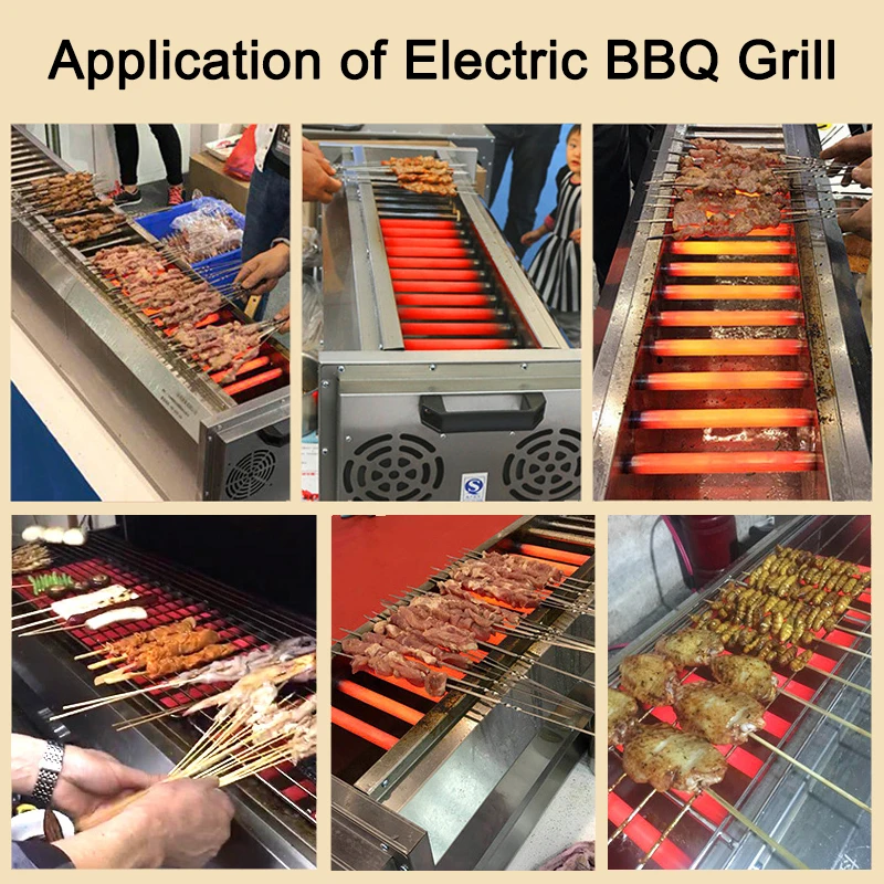 X7-3 Новый бездымный Электрический гриль для барбекю высокой мощности коммерческое оборудование 2021