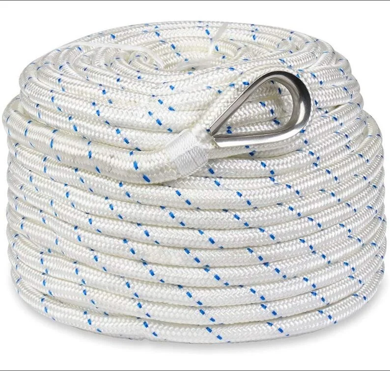 Double Braided Nylon Anchor Rope/Line with Thimble, Boat Rope for Marine Ship