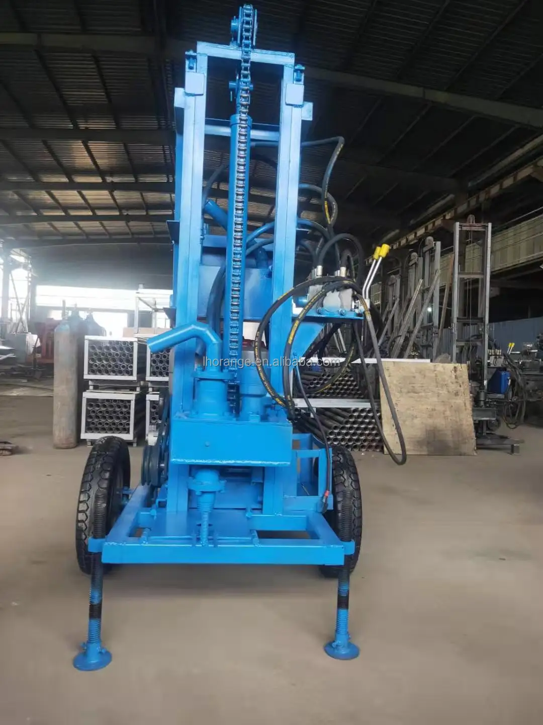 100m 22HP Cheap price small portable diesel rotary hydraulic water well borehole mine drilling rig machine for water wells