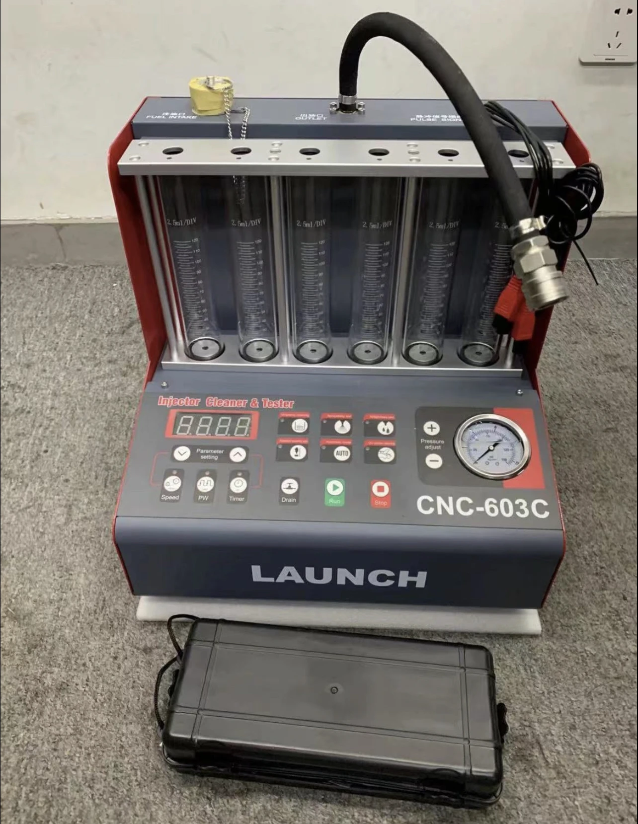 Latest Launch model CNC-801 GDI Fuel injector tester 6 cylinders Launch Ultrasonic injector cleaner