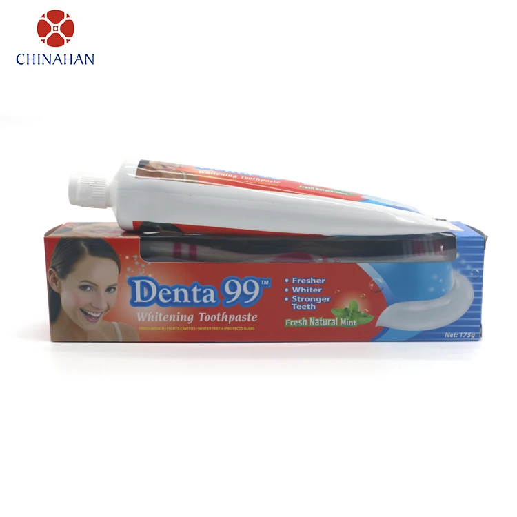 Denta 99 натуральный мятным вкусом toothpste оптовая продажа от производителя; Зубная паста 175 г отбеливание зубов с зубной щеткой