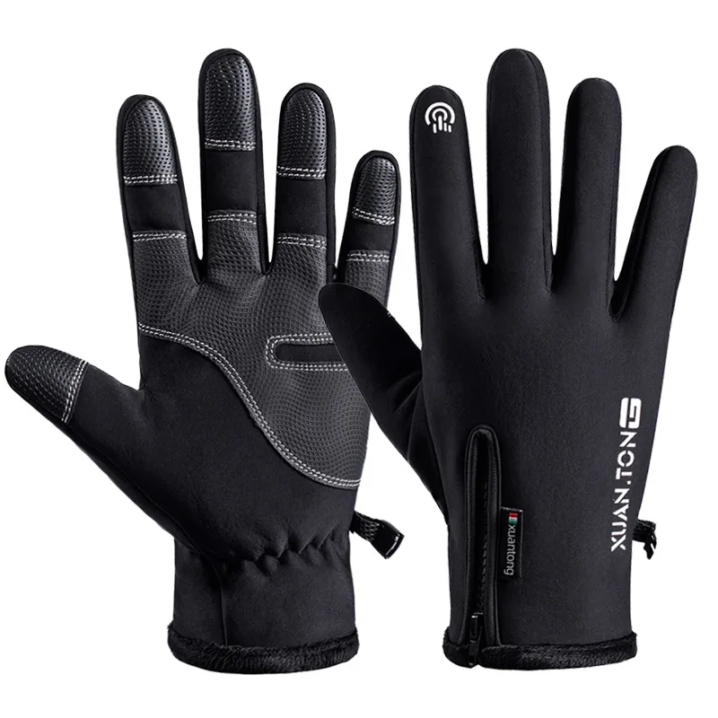 Wholesale Non-Slip Full Finger Touch Screen Outdoor Waterproof Warm Sports Safety Riding Gloves Ski Gloves