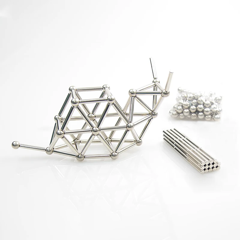 Low Price High Performance Magnet Silver Magnet Sticks Magnetic Balls And Rods Set