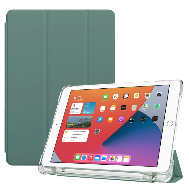  Прозрачный чехол с держателем для карандашей из ТПУ iPad 10 2 2019 7/8 7/8-го