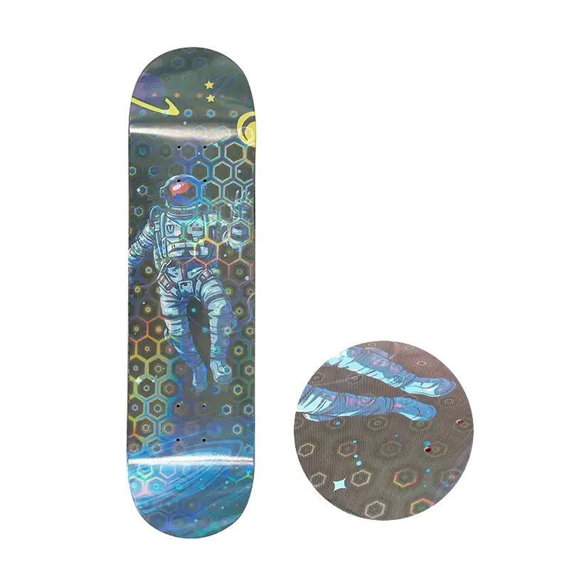 Reflect Silver Foil Pro Custom Skateboard Deck OEM Tabla de Skate