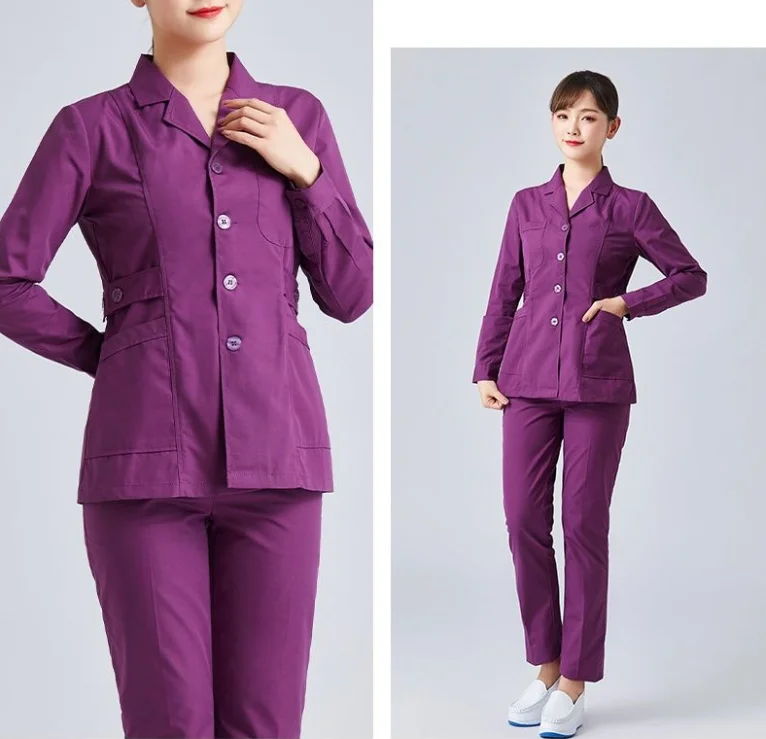 Suit long-sleeved female care uniform summer short-sleeved guide doctor oral dental work clothes