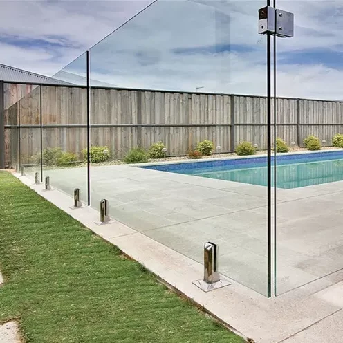 Outdoor indoor 304 Stainless Steel Spigot Tempered Glass Railing.