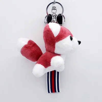 Wholesale Cute Cartoon Animal Husky Decoration for Bag Stuffed Plush Toys Dog Plush Keychain Pendant