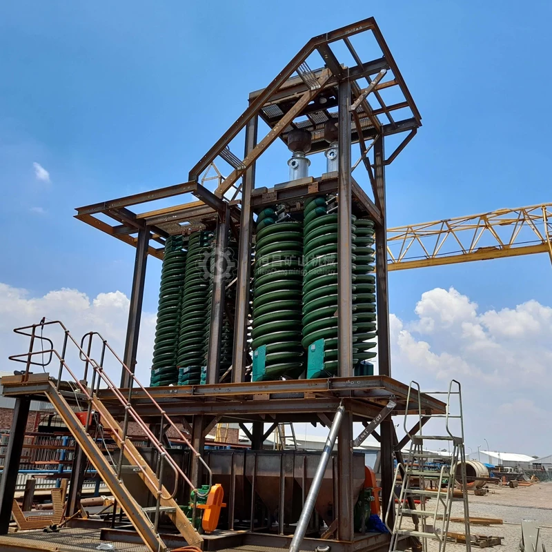 High Capacity Gravity Fiberglass BLL-1500 Spiral Chute For Ilmenite Zircon Rutile Tin Monazite Ore Heavy Minerals Beach Sand
