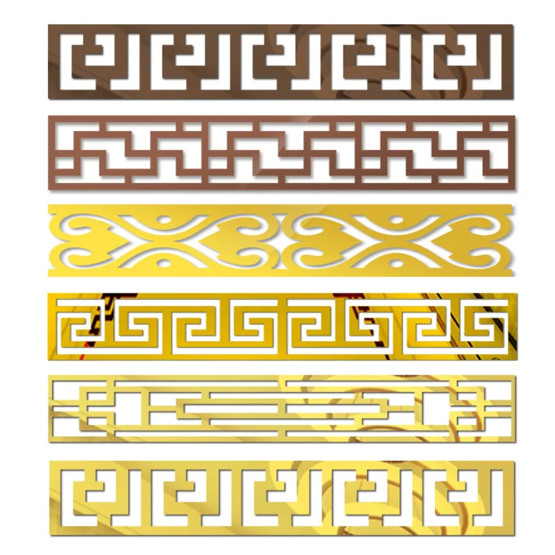 YOUYIZUO Gold 3D Wall Stickers Waterproof Silver Acrylic Mirror Sticker Sheet Decor For Home 3D Brick Wall Sticker