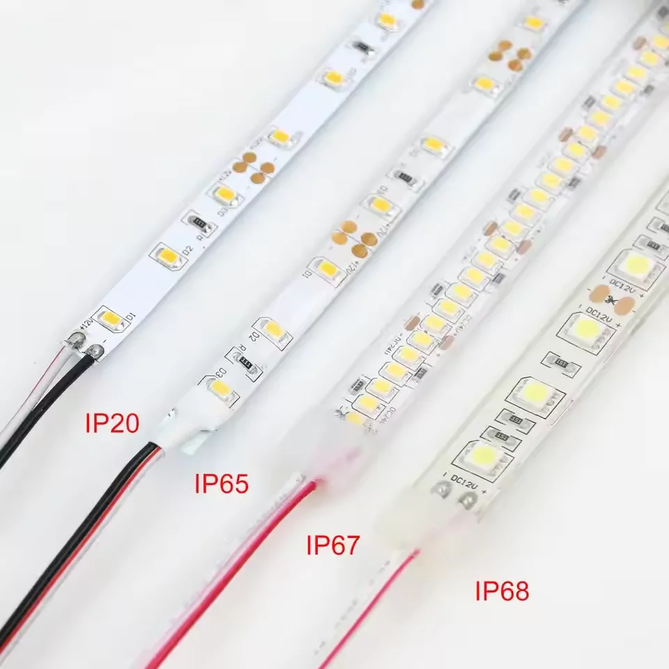 New design DC 12 24v SMD 2835 led strip 3000k 4000k 6000k customized waterproof grade intelligent flexible led strip light