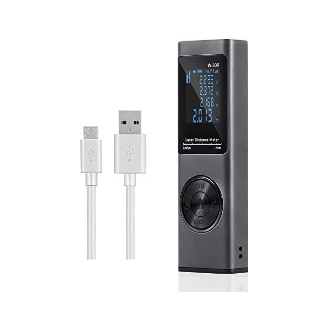
Перезаряжаемые дальномеры 40 м/80 м лазерный измеритель расстояния 131ft/262ft портативный цифровой мини лазерный измерительный инструмент с 