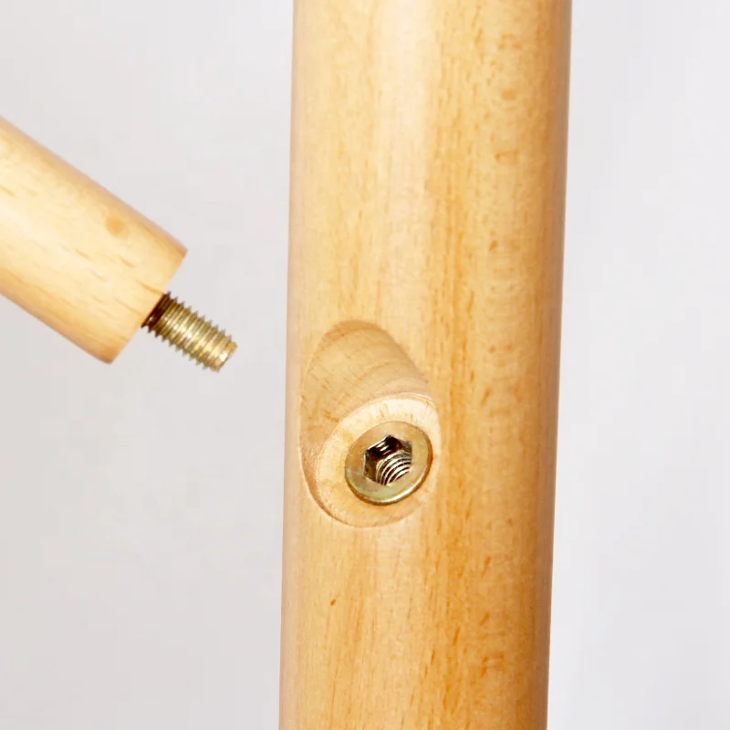 
High-Grade Wooden Tree Coat Rack Stand 8 Hooks 