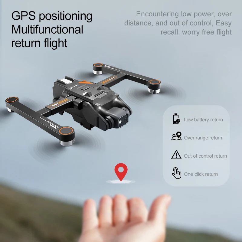 Quadcopter 4k professional with screen control aerial photography dual camera GPS return quadcopter brushless obstacle avoidance