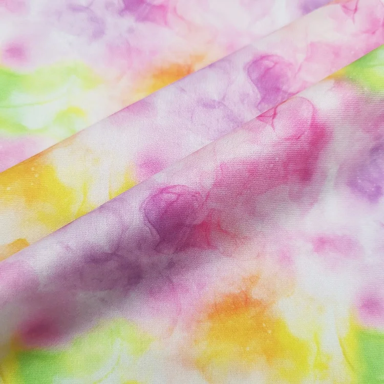 82% Poly 18% Spandex Custom digital print swim 4 way stretch swimming pool fabric