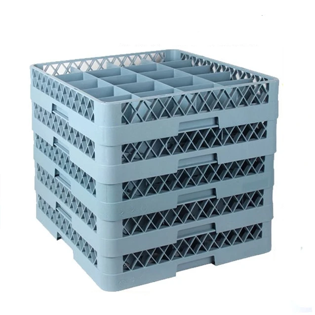 Сетчатая коробка из полиэтилена HDPE пластиковая вешалка для посуды корзина хранения с тележкой ресторана бара отеля