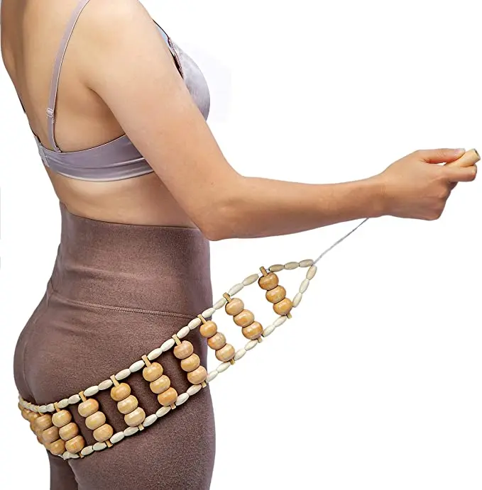 Wholesale Back Rope Wooden Therapy Body Massager Kit Board Roller Belt Wood Therapy Massage Tools Set